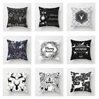 Рождественский чехол для подушки с принтом в виде Санты, оленя, елки, декоративный чехол для подушки, наволочка для рождевечерние 45x45 см