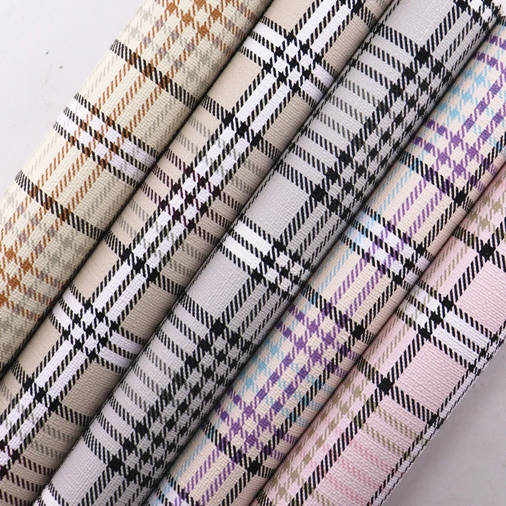 Gingham/Tarten синтетический Искусственная кожа ткань A4 лист 21x30 см для банты сумки