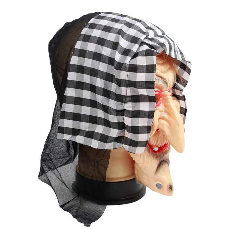 Halloween Dress up Horrible Witch Mask Party cosplay witch Headgear bar haunted house horror Show Props Holiday Spoof Decoration | Дом и сад