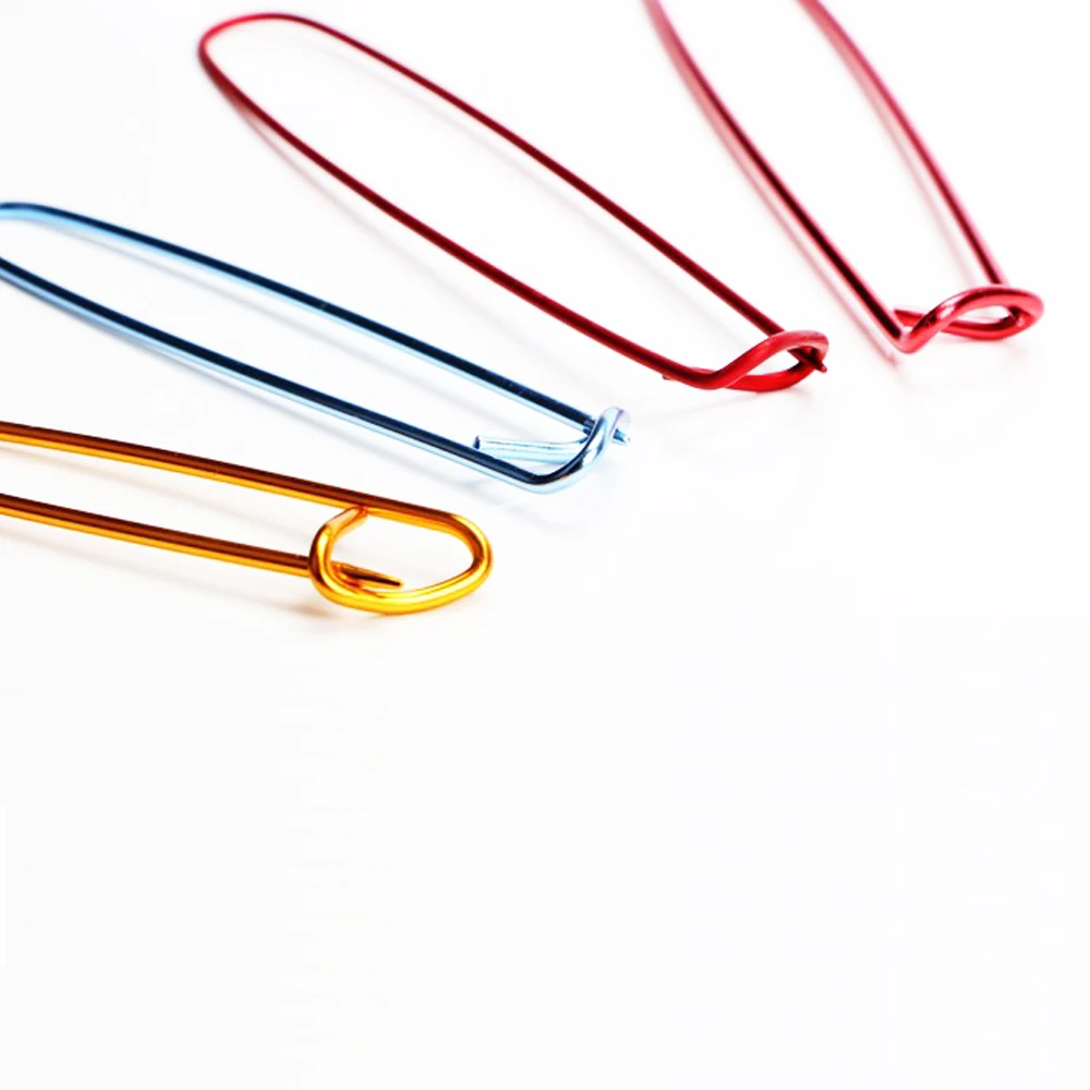 4 Sizes Aluminum Knitting Crochet Craft Locking Stitch Marker Needle Clip Holder DIY Wool Yarn Knit Sewing Tool Random Color | Дом и сад