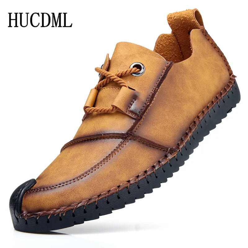 HUCDML размера плюс 48 Классическая удобная обувь мужские лоферы Качественная