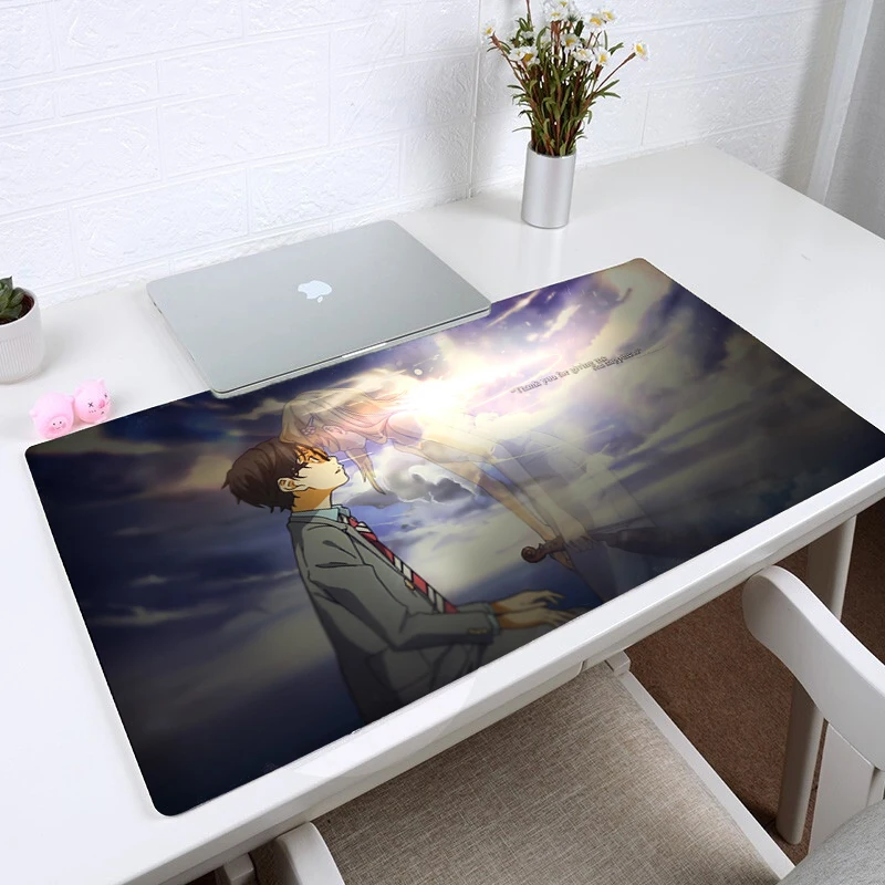 

Your Lie In April Large mouse pad Gaming Mouse mat Anti-slip Rubber mice pad PC Computer Gamer Mousepad Desk Mat Stitched Edge