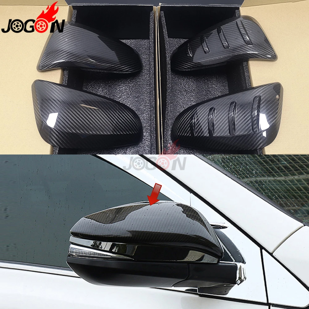 Выхлопной трубы из углеродного волокна для Toyota RAV4 Highlander Noah R80 Voxy Esquire 4runner Hilux Fortuner Innova боковой корпус бокового зеркала элемент облицовки корпуса