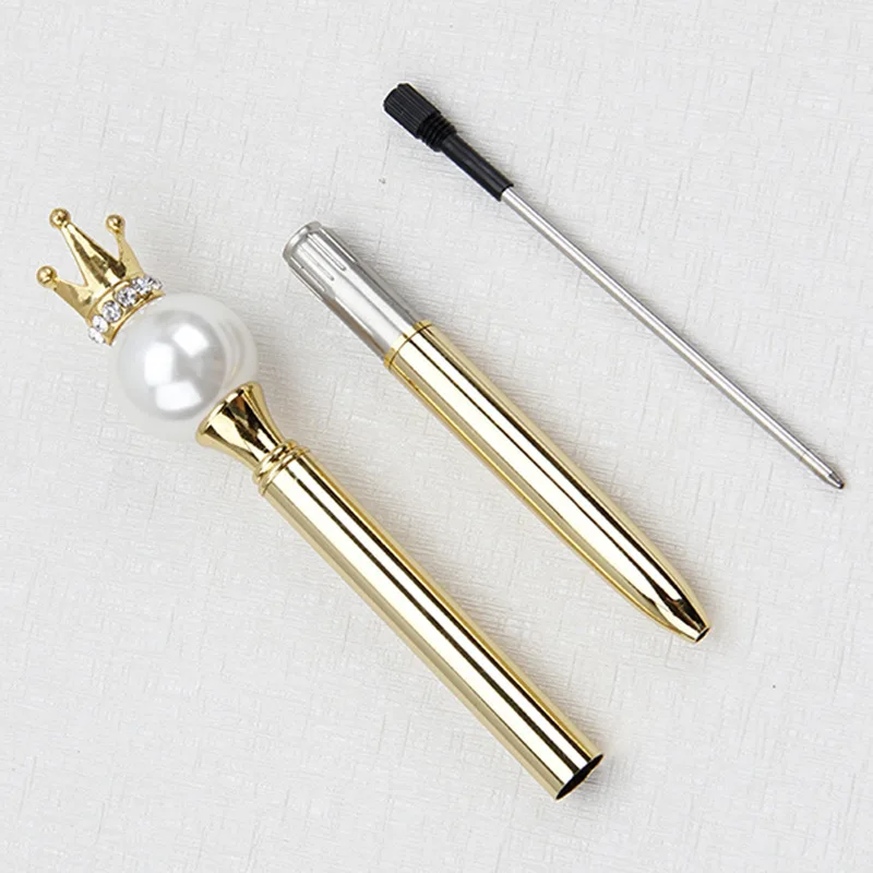 10 шт в упаковке новая жемчужная Корона Металлическая Офисная деловая ручка