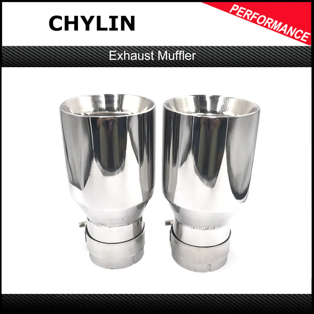 Universal Car Exhaust Muffler Tail Pipe - Stainless Steel Chrome Decorative Tip - Automobile Accessories - Car-Styling image 2