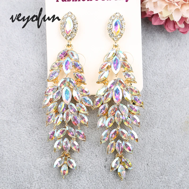 Серьги-подвески Женские винтажные с кристаллами | Украшения и аксессуары