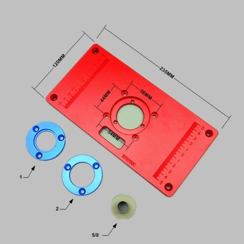 

Aluminum Router Table Insert Plate W/ 2 Router Insert Rings For Router RT0700C Save Effort And Labor