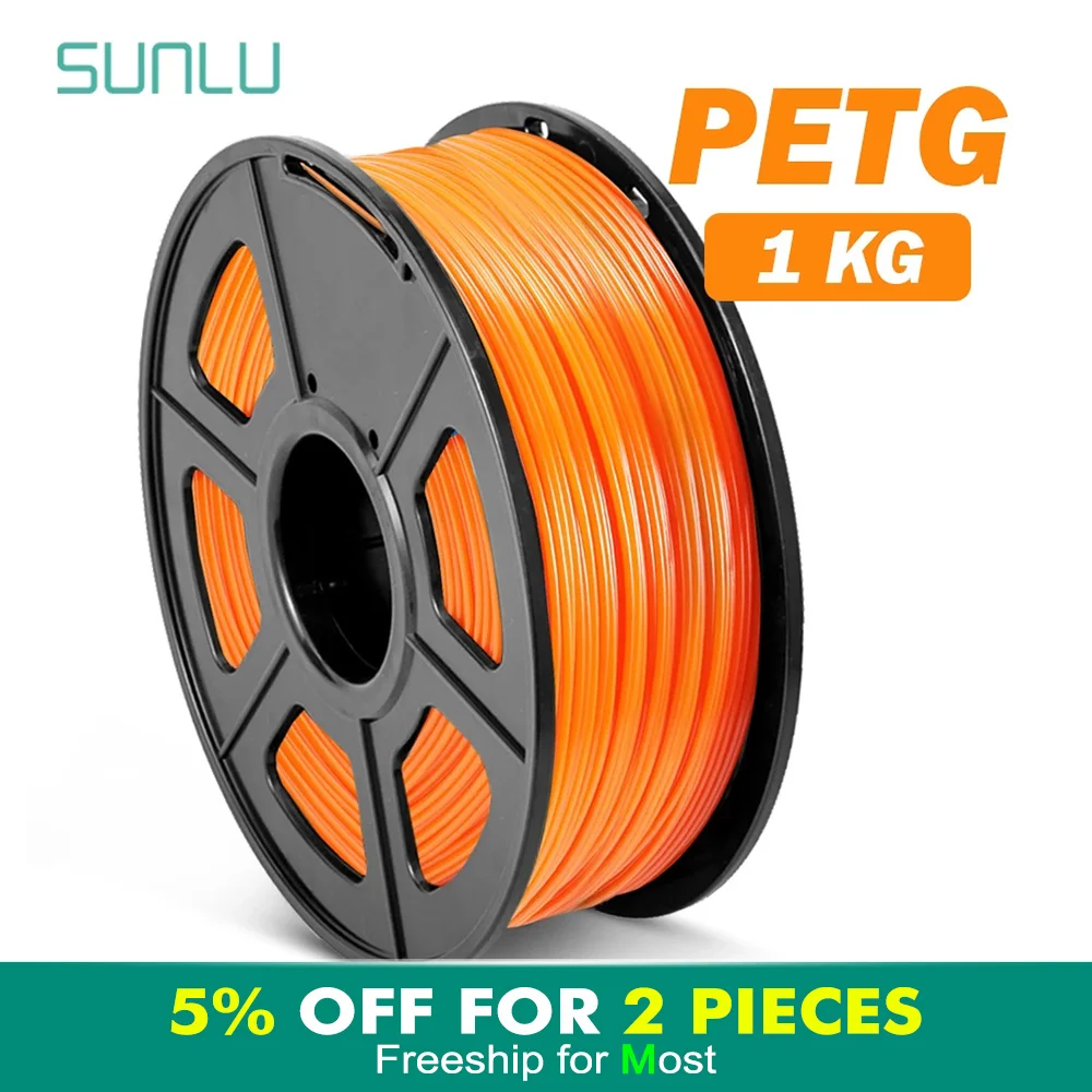 

1.75mm 3D Printer Filament PETG 1KG With Spool SUNLU Ordinary Brand PETG Filament 100% No Bubblle 395M/roll