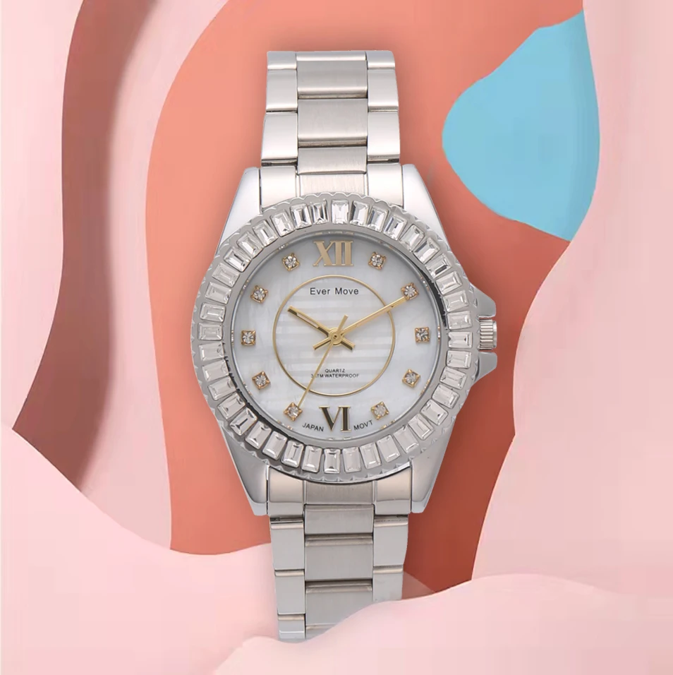 Часы наручные женские кварцевые с браслетом со стразами | Наручные часы