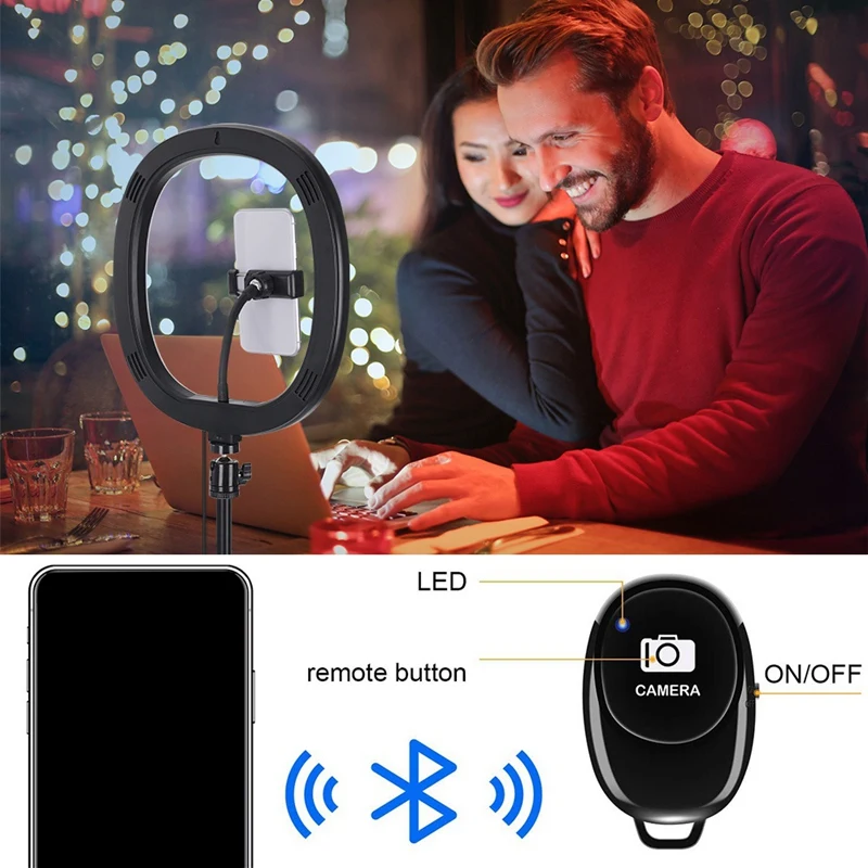 

Dimmable LED Ring Light for Selfie Ring Light, with Tripod for Live Broadcast, Video, Makeu