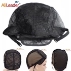 Шапочка для парика Alileader, черная, с двойной сеткой, для наращивания волос, XL, L, M, s, полноразмерная, регулируемая