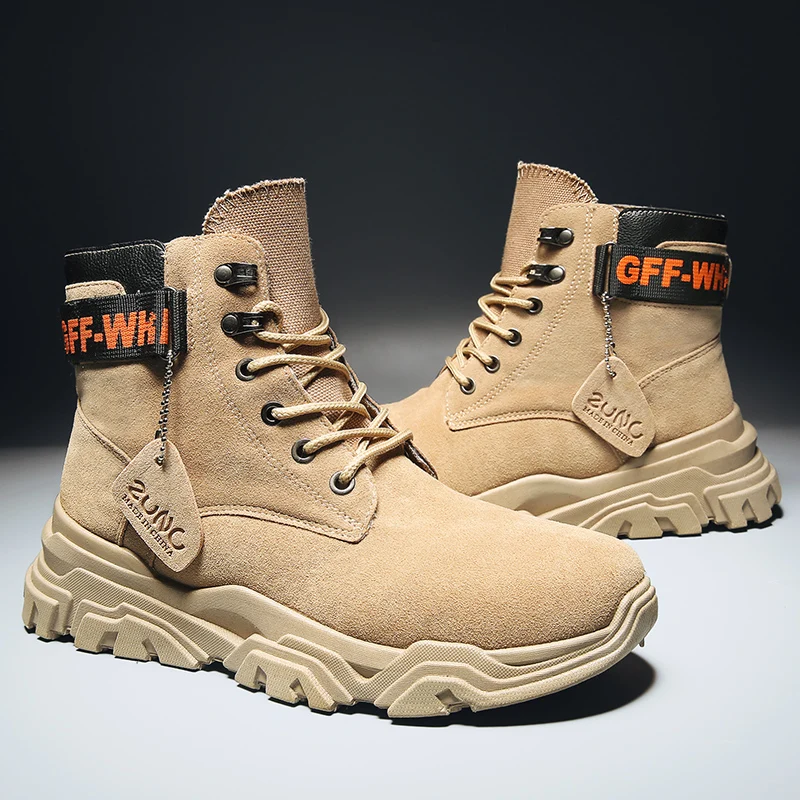 2019 джинсовые ботинки для пеших прогулок Мужская парусиновая зимняя рабочая