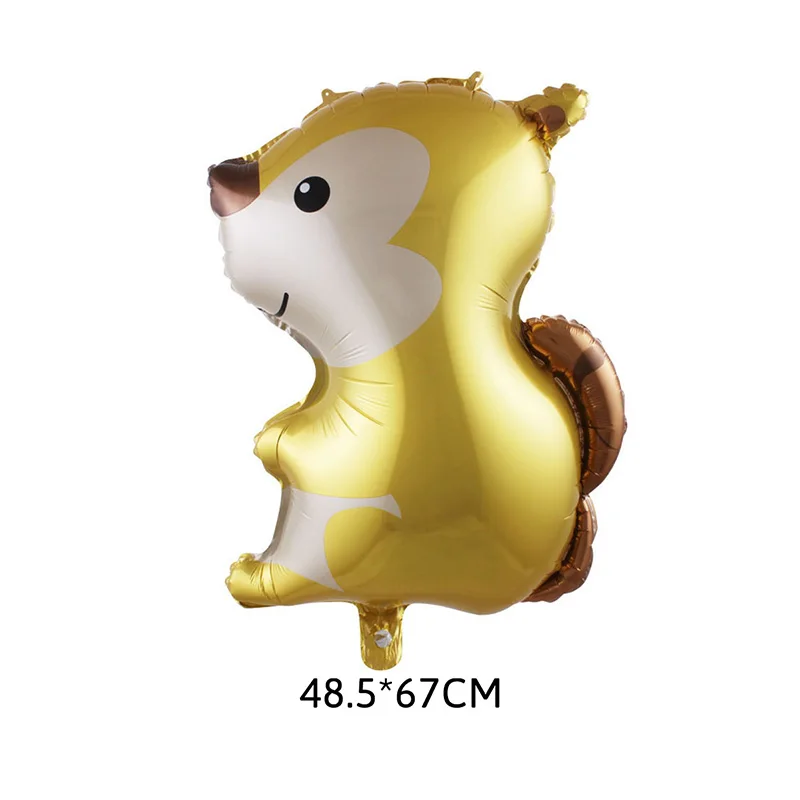 Большой размер 65x48 см лисички воздушные шары из фольги в виде животного день