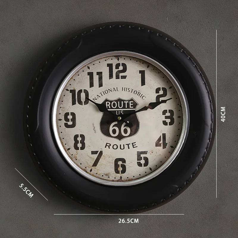 Настенные часы в винтажном стиле кварцевые бесшумные антикварные с римскими