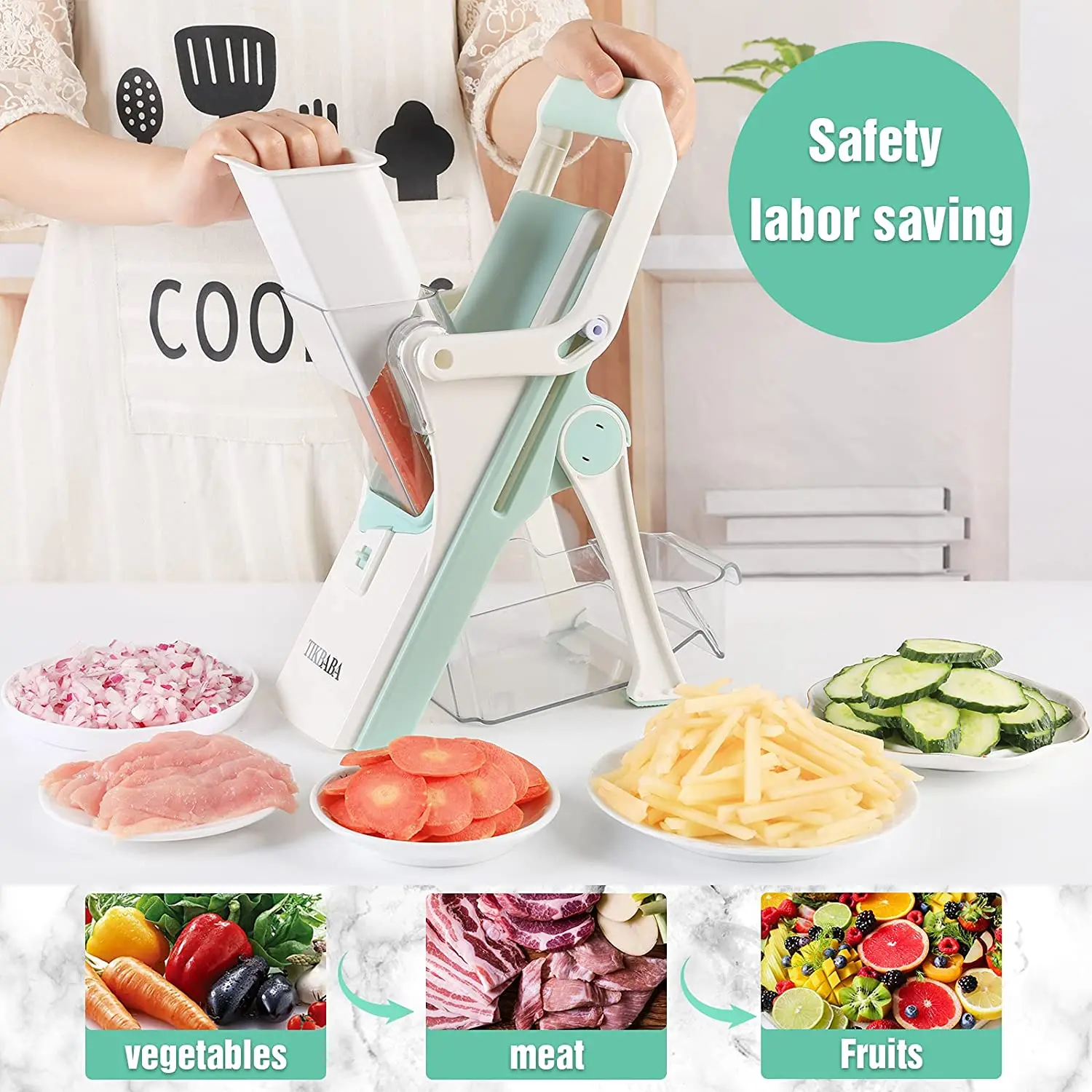 Mandolin slicer kitchen knife multi-function vegetable cutter manual professional grater with adjustable 304 stainless steel kit | Дом и сад