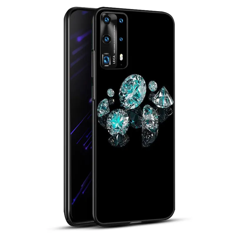 Красивый чехол со стразами для Huawei P50 P40 P30 P20 Pro P10 P9 P8 Lite 2017 P Smart Z S 2021 2020 2019 2018 черный