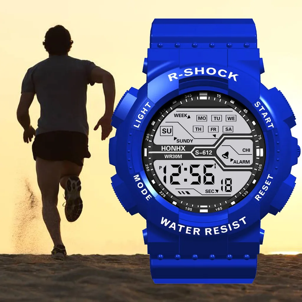 Reloj Hombre часы мужские модные водонепроницаемые мальчик ЖК цифровой секундомер
