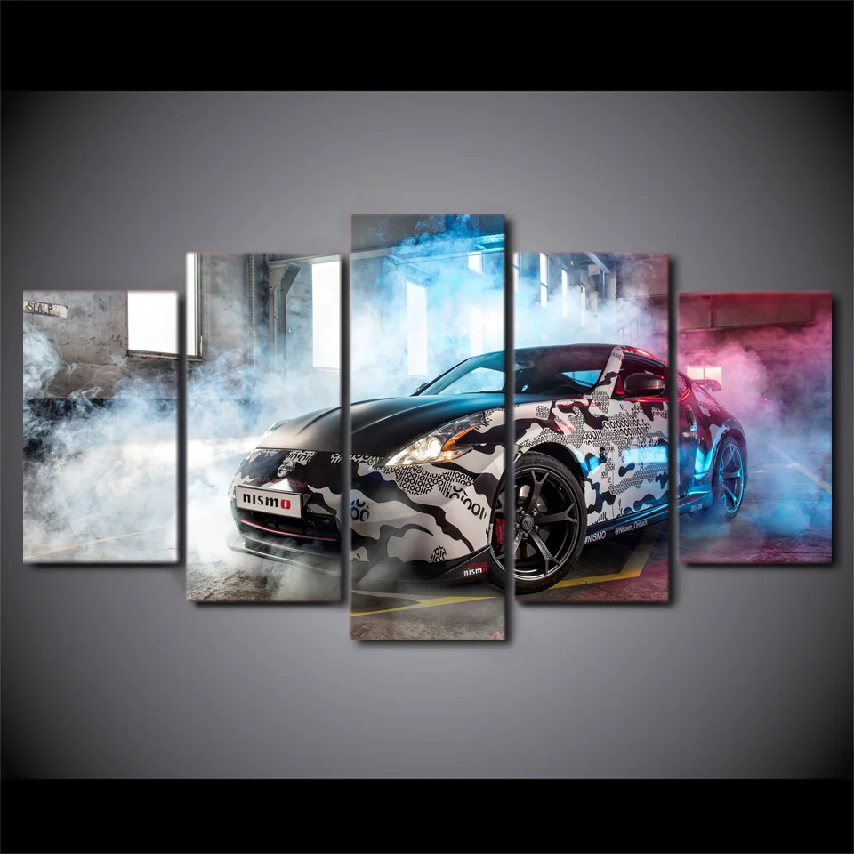 HD Печать на холсте картина 5 штук настенный художественный плакат NISSAN 370Z NISMO