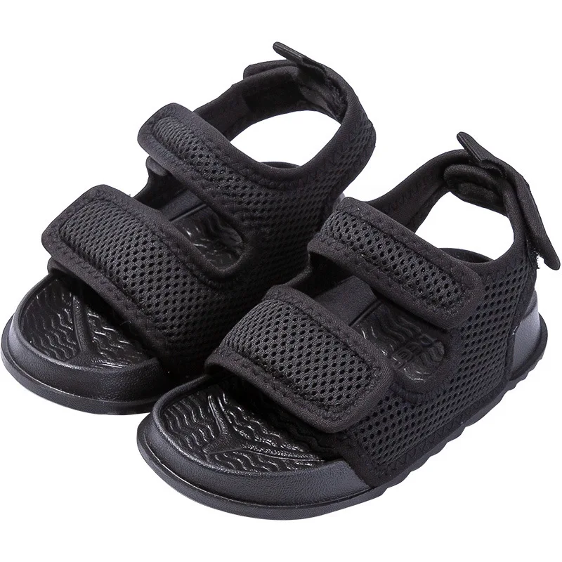 

Children's New Sandals Soft Bottom Non-slip Simple Fashion Solid Color Velcro Beach Shoes Non-slip Casual Sandals