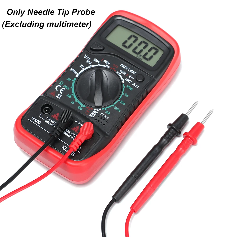 1Pair 1000V 10A Needle Tip Probe for Universal Digital Multimeter Multi Meter Test Leads Pin Wire Pen Cable 72cm Electrical Tool - купить по