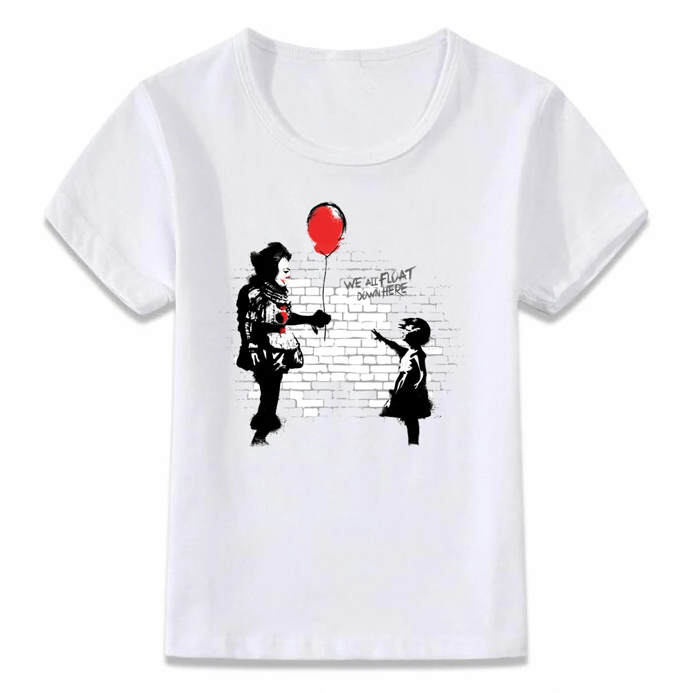 2X023U Детская одежда футболка ужас детский сад Pennywise клоун призрак лицо Чаки пила подарок на Хэллоуин мальчики девочки футболка для малыша - Цвет: 2X023U