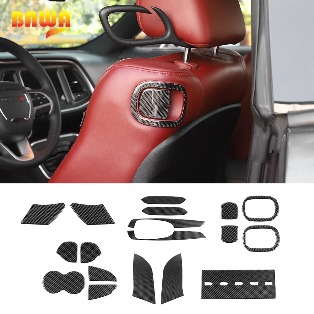 Автомобильная наклейка BAWA из углеродного волокна для интерьера Dodge Challenger 2015 +