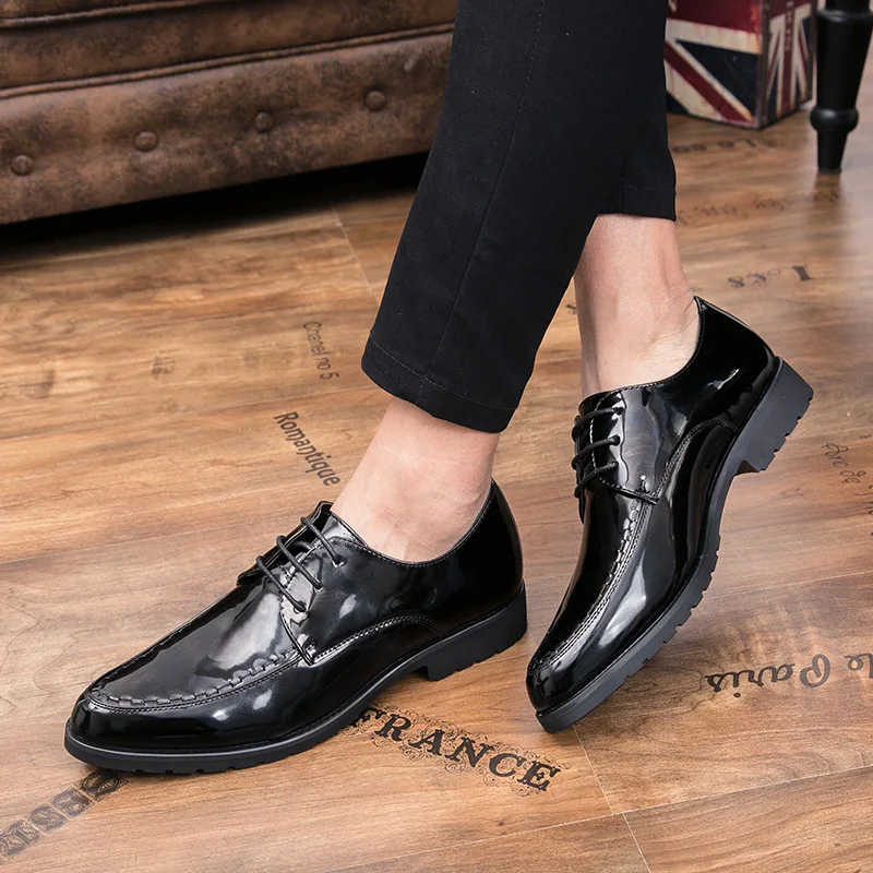 fashion men formal shoes lace up leather party office wedding sapato social scarpe uomo eleganti derbi grimentin | Обувь
