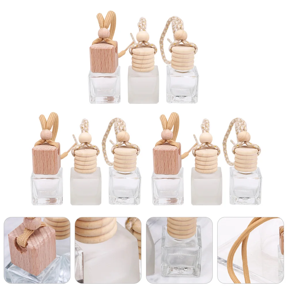

9Pcs Refillable Car Perfume Bottle Empty Hanging Aromatherapy Diffuse Bottles
