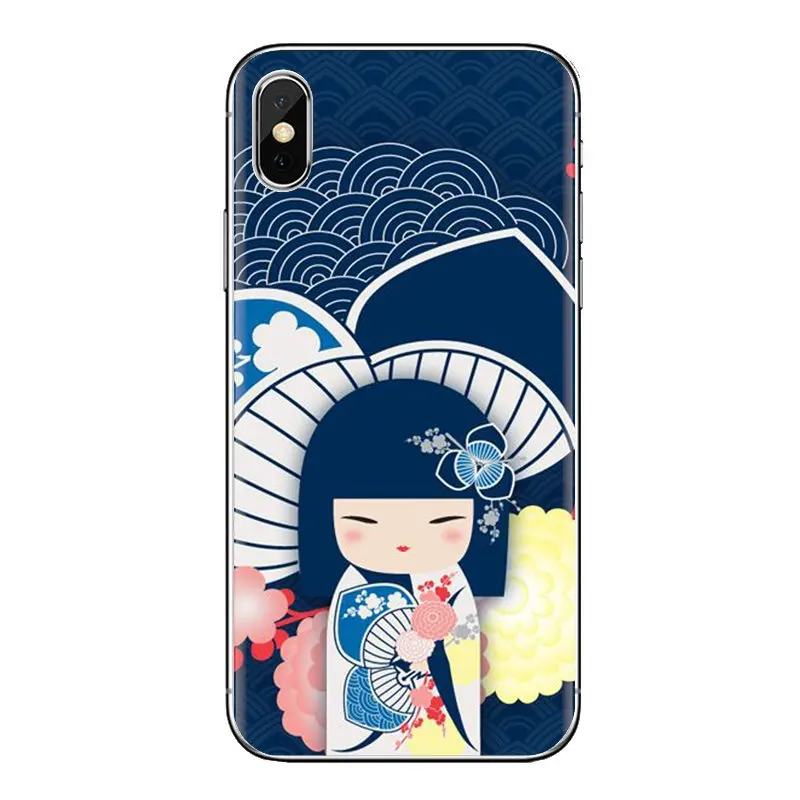 Kawaii японская кукла Kokeshi для Xiaomi Redmi 4A S2 Note 3 3S 4 4X5 Plus 6 7 6A Pro Pocophone F1 мягкие прозрачные