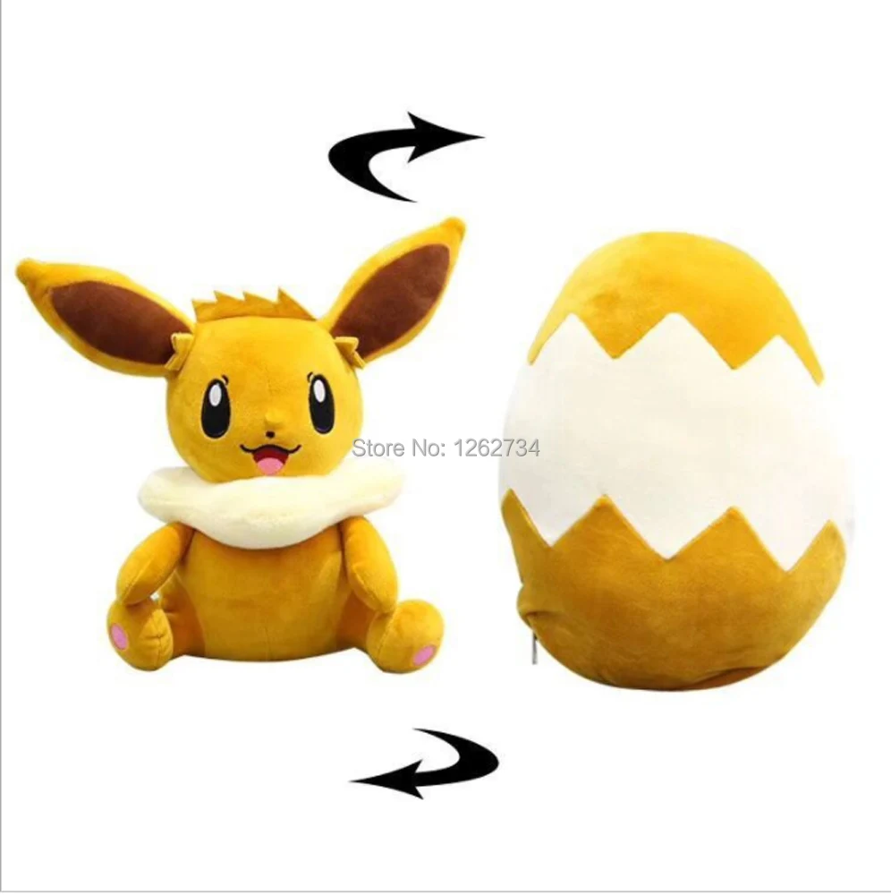 12-40 см Eevee Lapras Пикачу Бульбазавр Magikarp Charmander Squirtle Poliwhirl Gengar Snorlax внутренняя подушка PlushToy розничная - Цвет: 25cm Eevee Egg