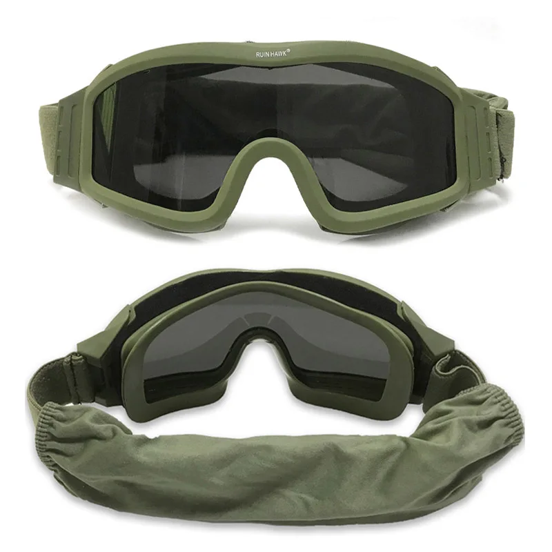 

Военные солнцезащитные очки для страйкбола, пейнтбола, стрельбы, уличные спортивные защитные очки, тактические очки для военных игр с 3 линз...