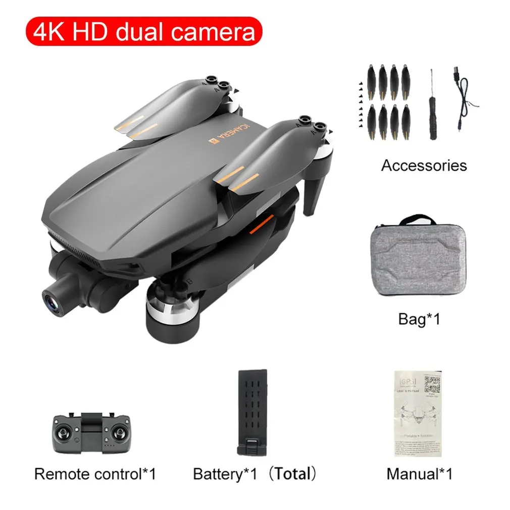 

RC Drone GPS 2-Axis Gimbal Self Stabilization Camera Quadcopter hd 4K Follow me 5G FPV Brushless iCamera4 Drone RC Professional