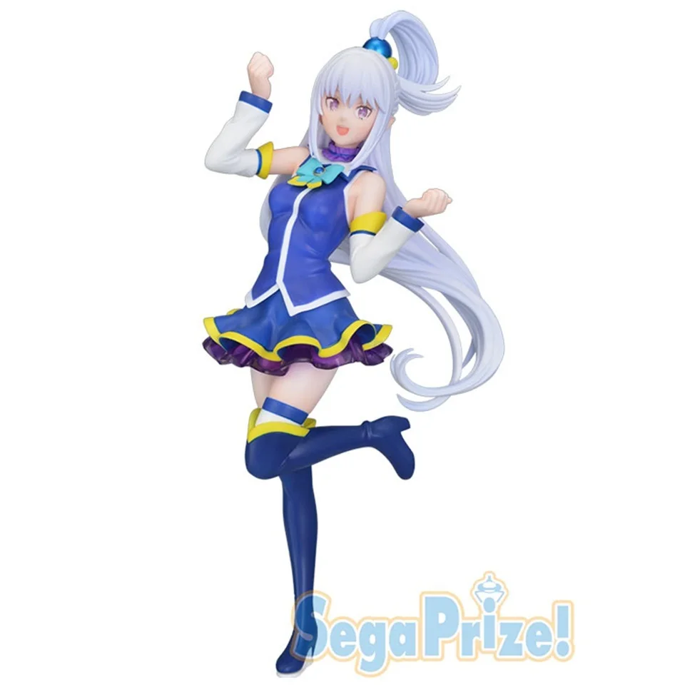 Оригинальная аниме Sega LPM KonoSuba с Re: Zero Aqua Cos Emilia ПВХ фигурка милая для девочек модель