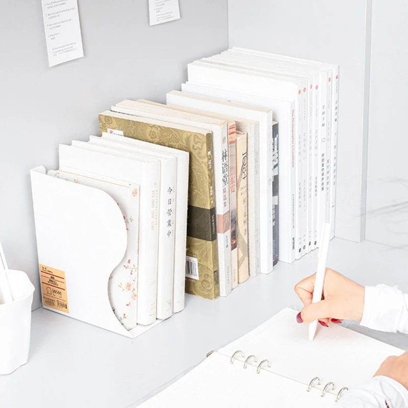 

Stylish Bookends Premium Metal Anti-slip Book Holder Documents Files Book Holder