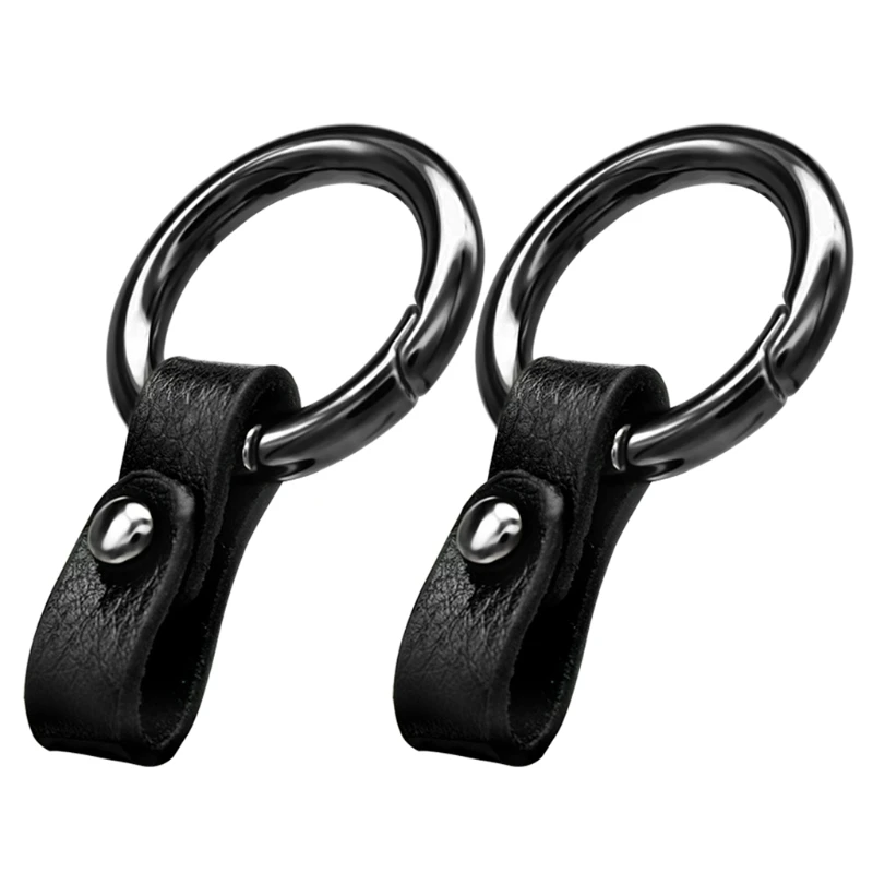 

2pcs Auto KeyChain Car Keychain Metal Leather Car Keyring Auto Accessories 652D