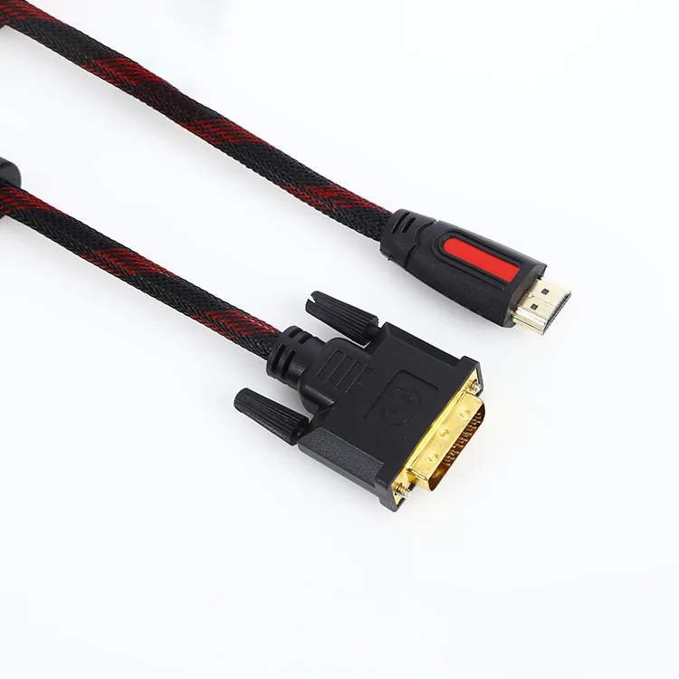 

2019 DVI Maschio a 24 DVI-D Cavo Video Adattatore Maschio Placcato In Oro 1080 P per HDTV DVD proiettore