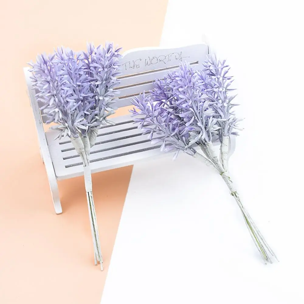 Искусственные цветы 6 шт./лот романтичные пластиковые лавандовые для свадьбы
