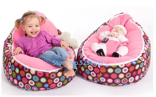 Детский стул с двумя верхними крышками в горошек из полиэстера|Детские диваны| |