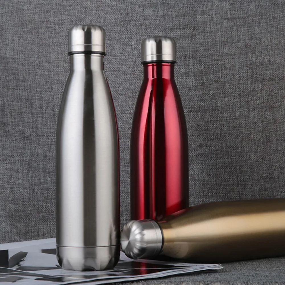 

6-12 Hours Insulation Cup Vacuum Stainless Steel Coke Bottle Insulation Cup Outdoor Sports Car Mug 500ML Water Cup Accessories