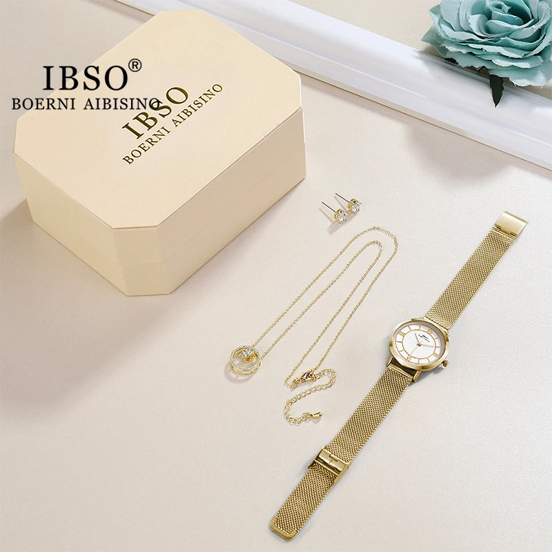Набор романтических восьмиугольных женских часов IBSO рождественский подарок