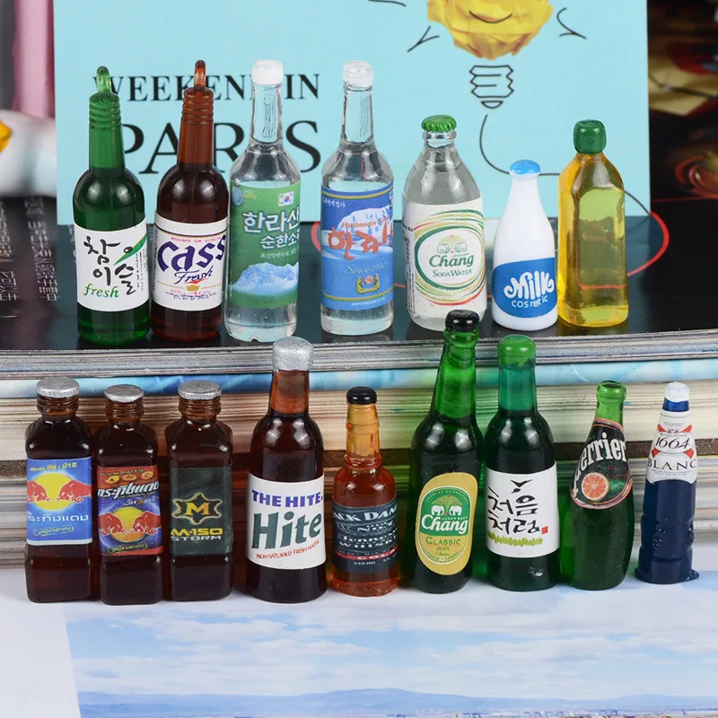 10 шт. миниатюрные фигурки из кабошона в виде 3d бутылки вина|Статуэтки и миниатюры|