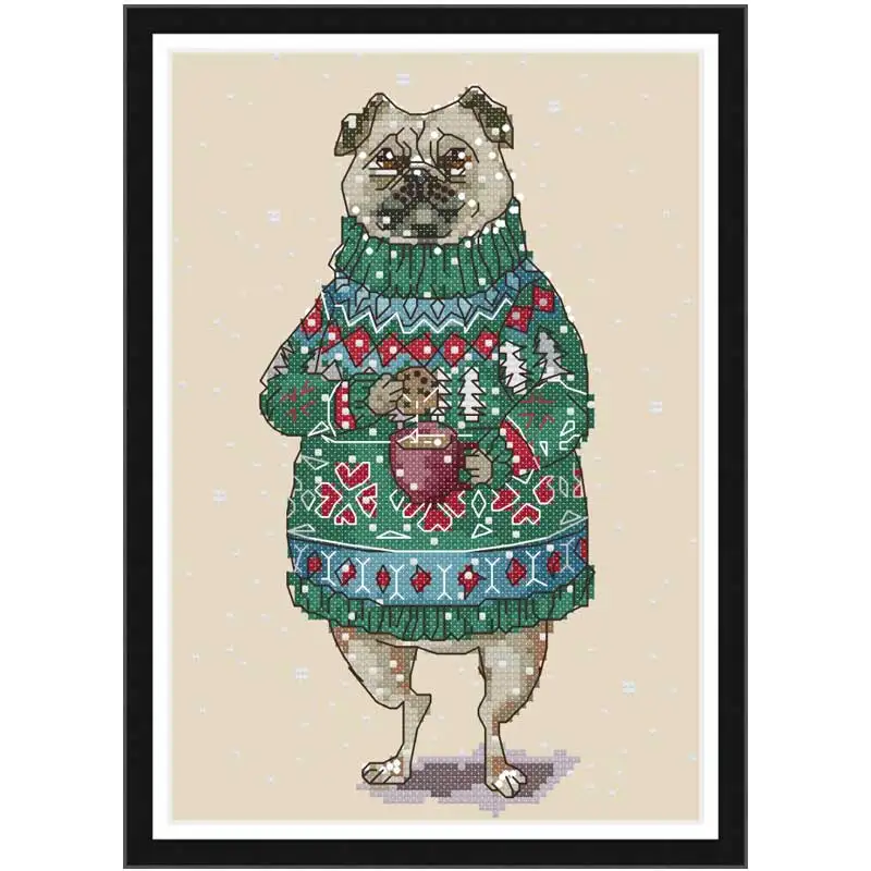 Набор для вышивки кофейные животные набор сделай сам крестиком 11 карат 14