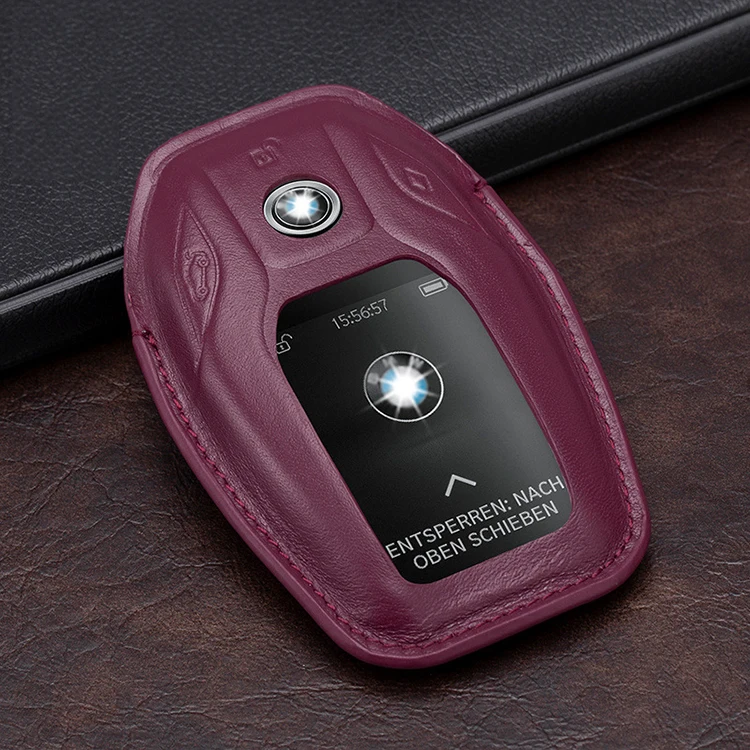 

For BMW 5 7 series leather car LED display key cover G11 G12 G30 G38 X3 G01 X4 G02 X5 F15 G05 X6 F16 car key protection cover