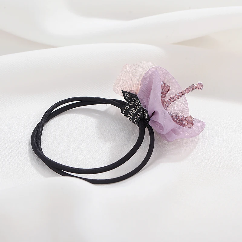 

CHIMERA New Women Flower Scrunchies Fashion Elastic Hair Bands Girls Elegant Hair Gum Rope Ties for Thick Hair Accessories