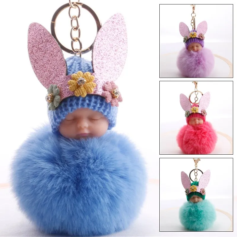 Спящий ребенок брелок-плюшевая кукла кулон Baby Shower Детские игрушки персональный