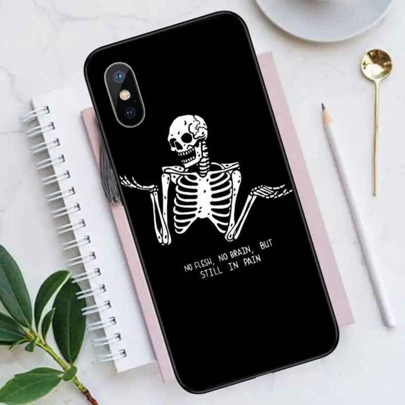 

Funny skull Phone Case for iPhone 11 12 mini pro XS MAX 8 7 6 6S Plus X 5S SE 2020 XR