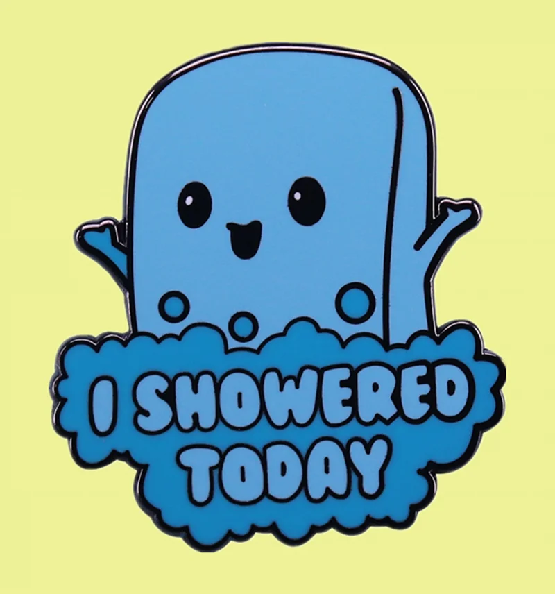 Забавная брошь в виде саркастического интроверта эмалированная для взрослых с