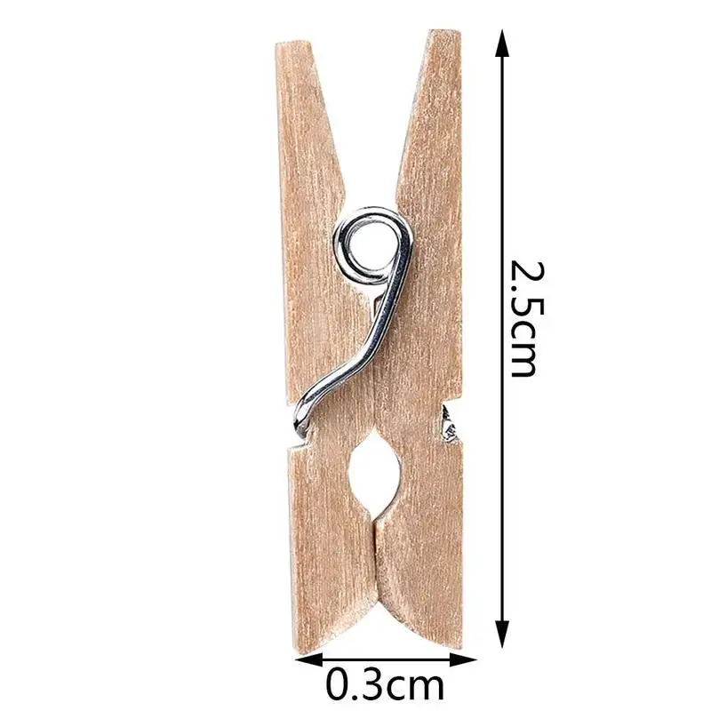 

50/100 Pcs/Lot Mini Portable Natural Wooden Clamp Clothespin Clips Clothes Handicrafts Photos DIY For Paper Pegs Home Decor U2A3