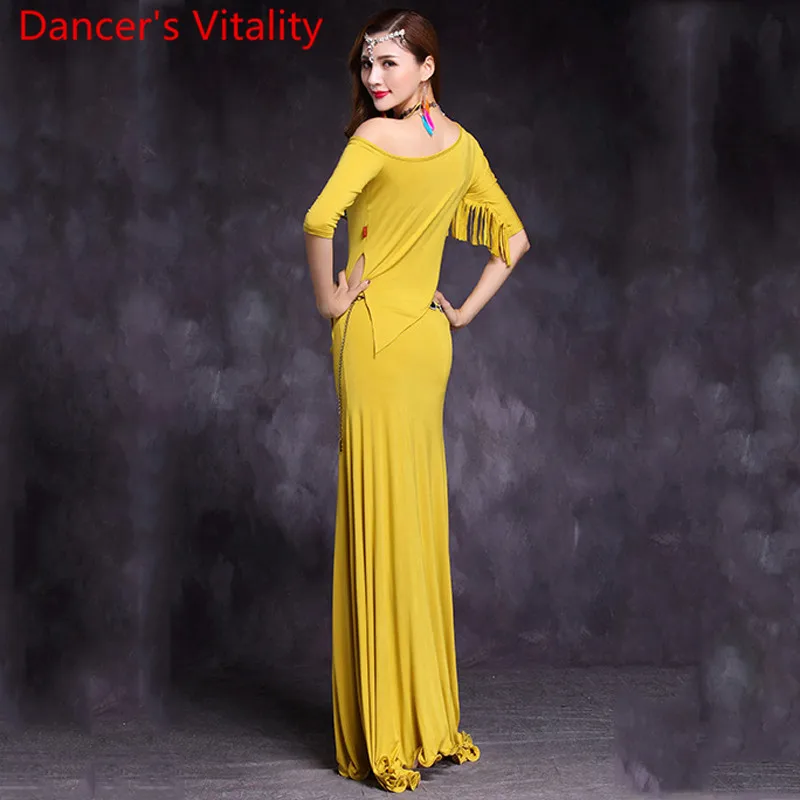 Женский костюм для танца живота длинная юбка из модала с разрезом восточных