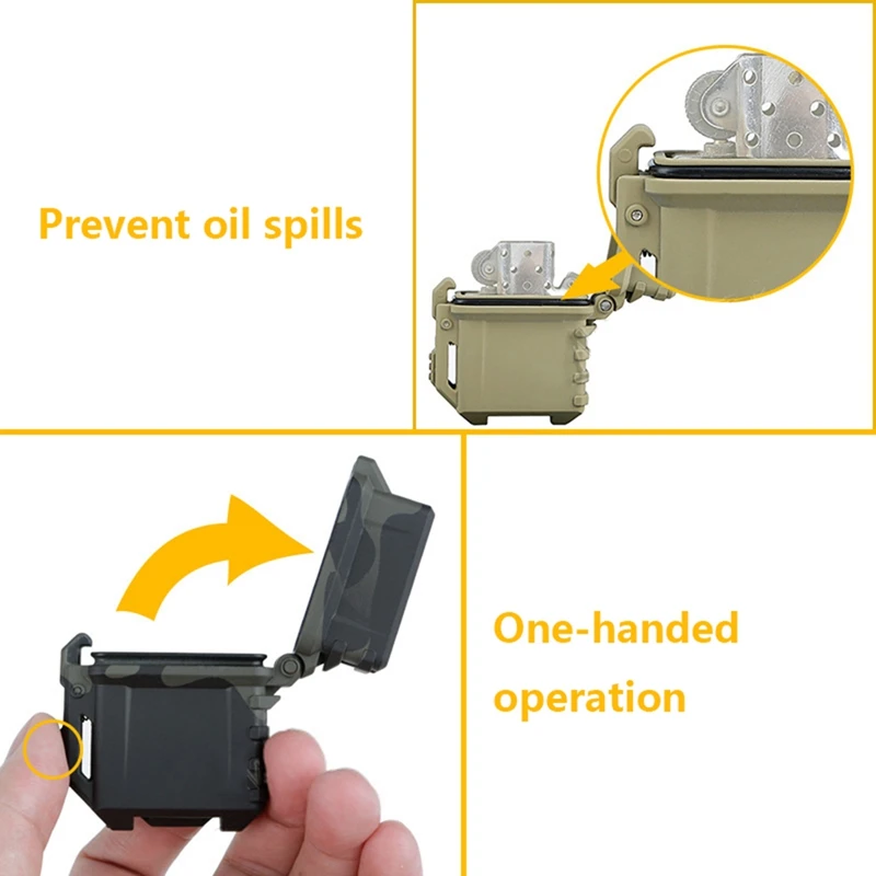 

(Tactical) Lighter Storage Case Universal Portable Box Container Organizer Holder For Zippo Inner Tank